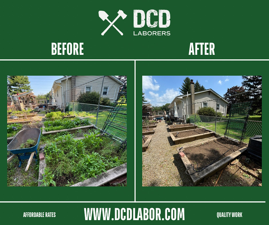 Before and after — Garden bed restoration