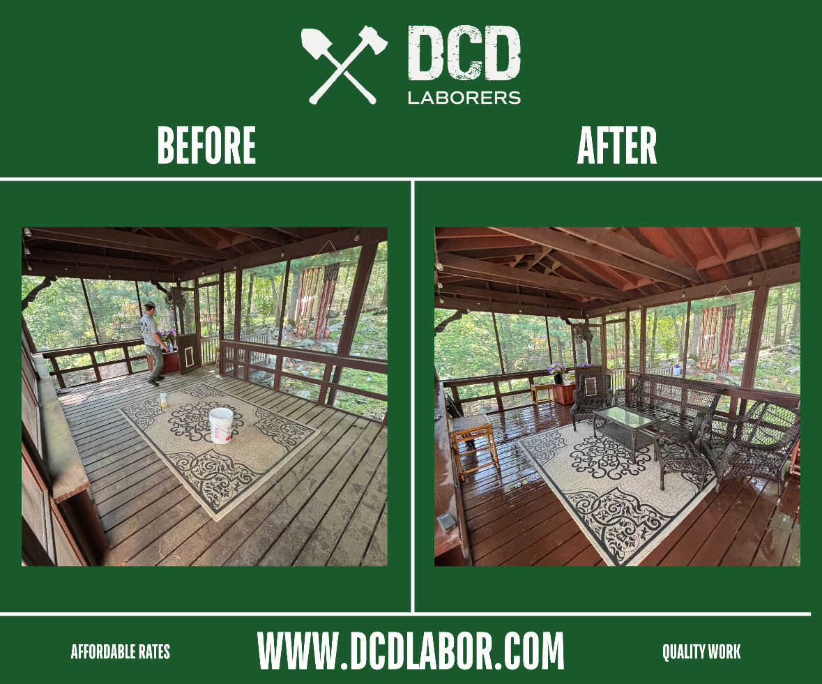 Before and after — Screened porch restoration