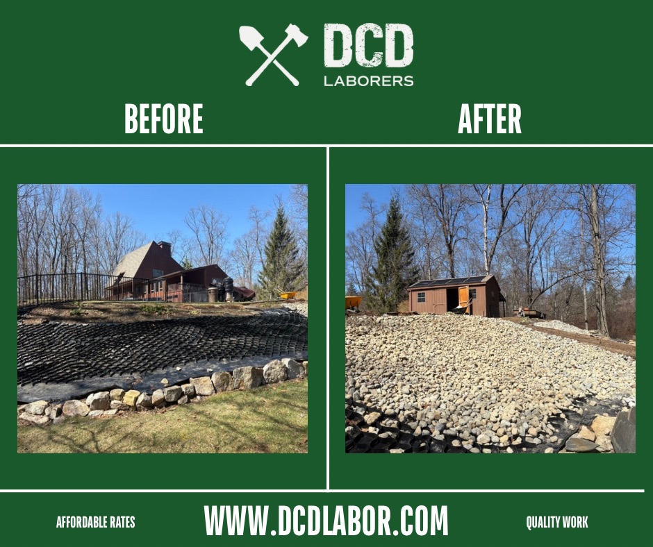 Before and after — Hardscape & drainage