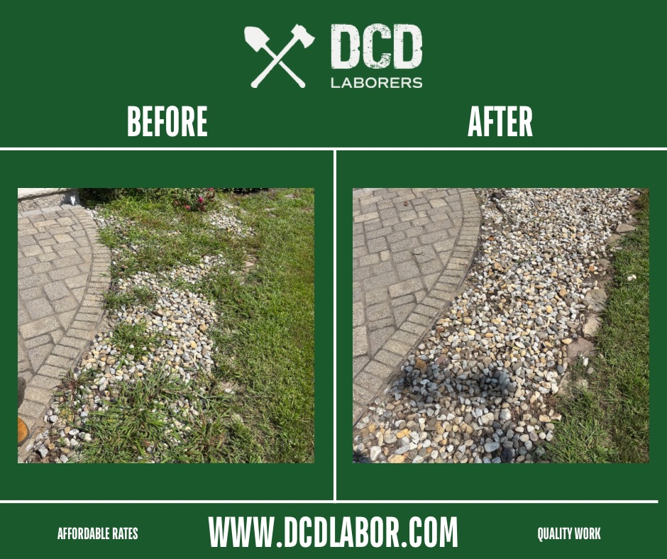 Before and after — Stone & gravel work