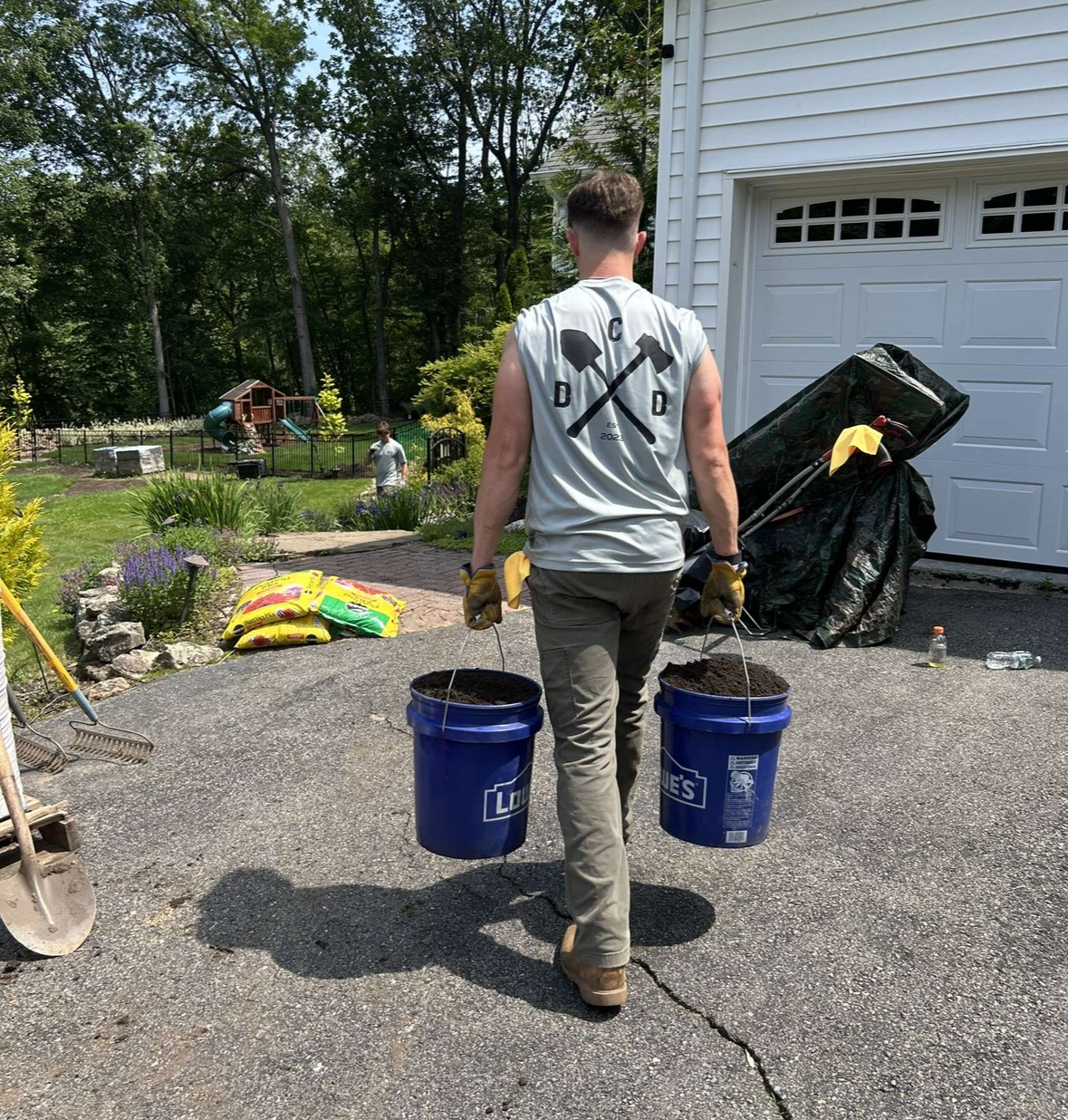 DCD Laborers crew — Hauling soil
